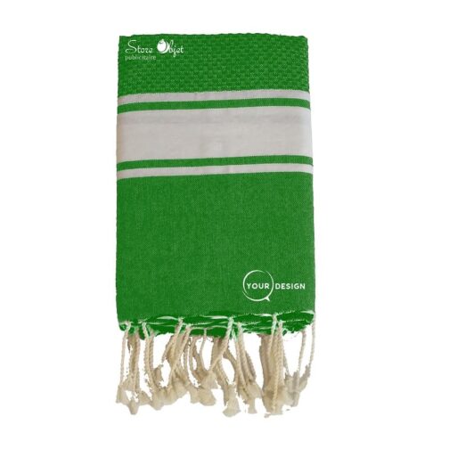 Mixed flat fouta and bottle green honeycomb Tunisia
