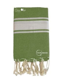 fouta-mixte-plate-nid-d-abeille-vert-olive-tunisie-store-objet-publicitaire