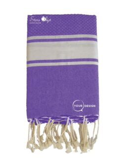 Mixed flat fouta and purple honeycomb Tunisia