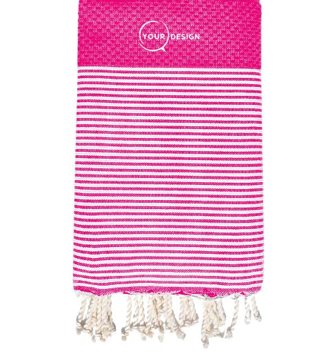 fouta-nid-d-abeille-rayee-rose-fushia-tunisie-store-objet-publicitaire