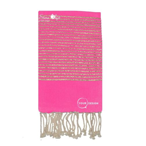 fouta-plate-lurex-dore-rose-fushia-tunisie-store-objet-publicitaire