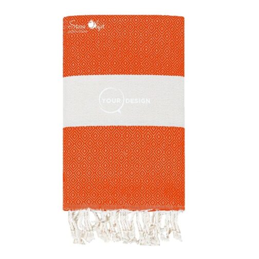 Fouta-chevron-diamant-corail-tunisie-store-objet-publicitaire