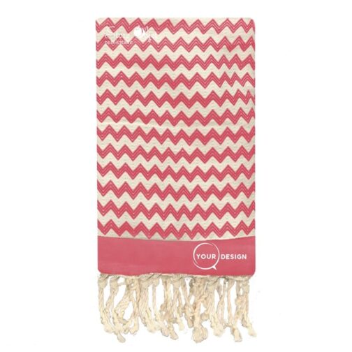 Fouta-chevron-zig-zag-terracotta-tunisie-store-objet-publicitaire