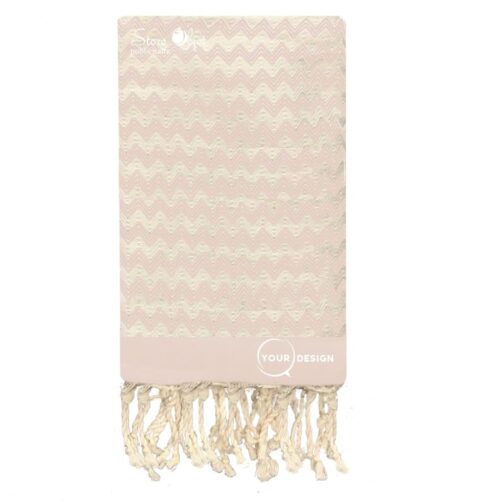 Fouta-jacquard-zig-zag-beige-mineral-tunisie-store-objet-publicitaire