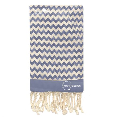 Fouta-jacquard-zig-zag-bleu-ardoise-tunisie-store-objet-publicitaire