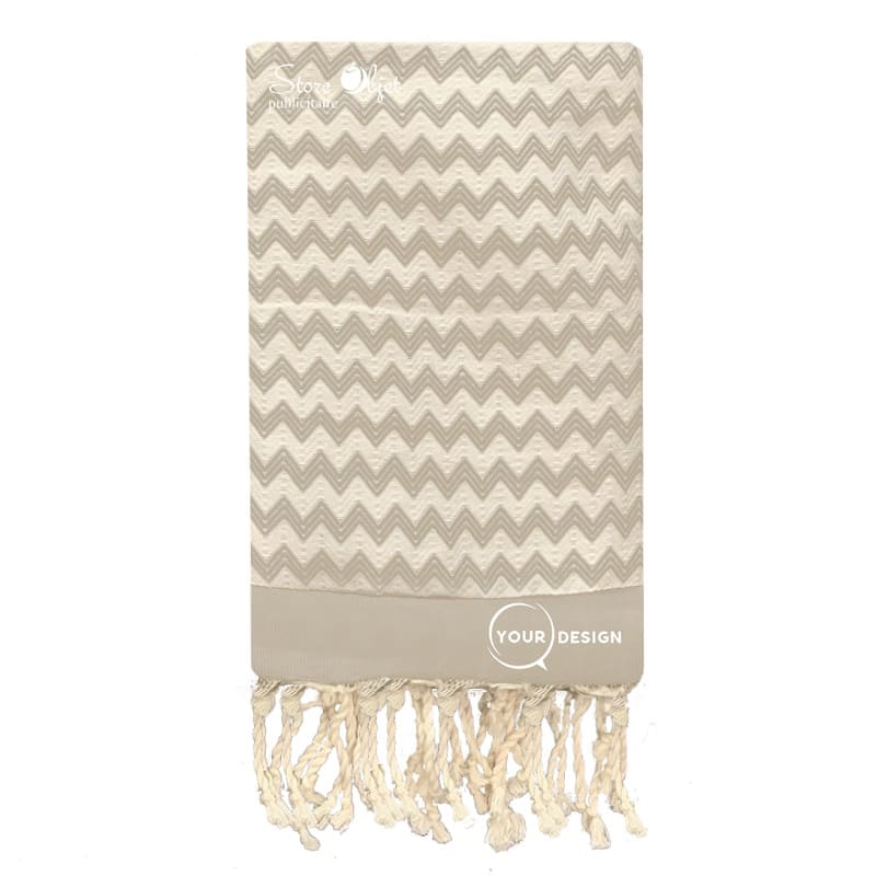 Fouta-jacquard-zig-zag-grege-tunisie-store-objet-publicitaire