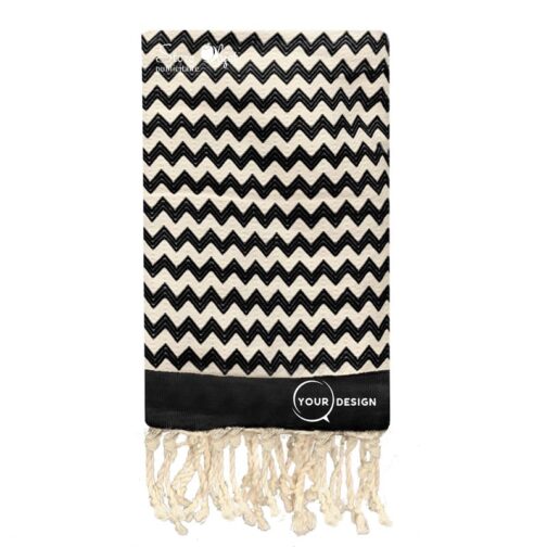 Fouta-jacquard-zig-zag-noir-tunisie-store-objet-publicitaire