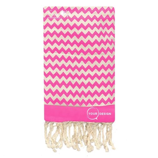 Fouta-jacquard-zig-zag-rose-bonbon-tunisie-store-objet-publicitaire