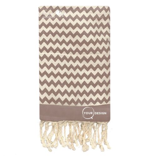 Fouta-jacquard-zig-zag-taupe-tunisie-store-objet-publicitaire