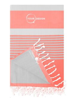 fouta-doublee-eponge-corail-gris-tunisie-store-objet-publicitaire