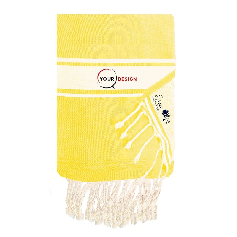 fouta-doublee-eponge-plate-jaune-poussin-tunisie-store-objet-publicitaire