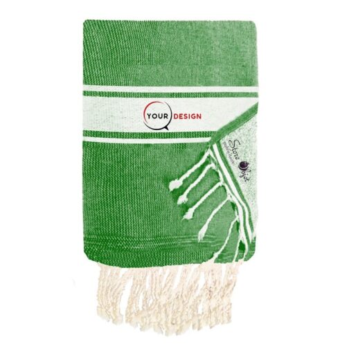 fouta-doublee-eponge-plate-vert-bouteille-tunisie-store-objet-publicitaire