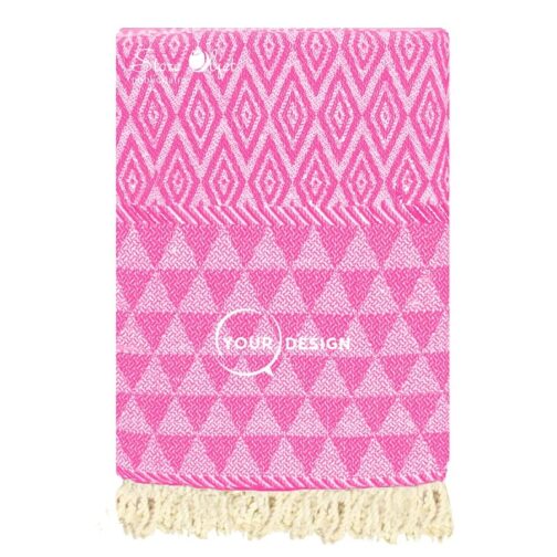 fouta-jacquard-diamant-rose-bonbon-tunisie-store-objet-publicitaire