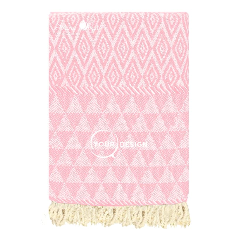 fouta-jacquard-diamant-rose-clair-tunisie-store-objet-publicitaire