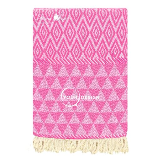 fouta-jacquard-diamant-rose-fushia-tunisie-store-objet-publicitaire