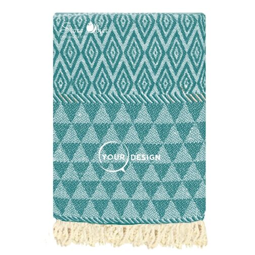 fouta-jacquard-diamant-vert-aquatique-tunisie-store-objet-publicitaire