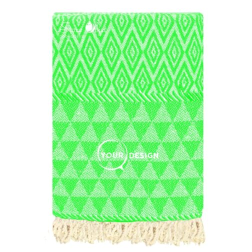 Fouta jacquard diamant vert citron Tunisie