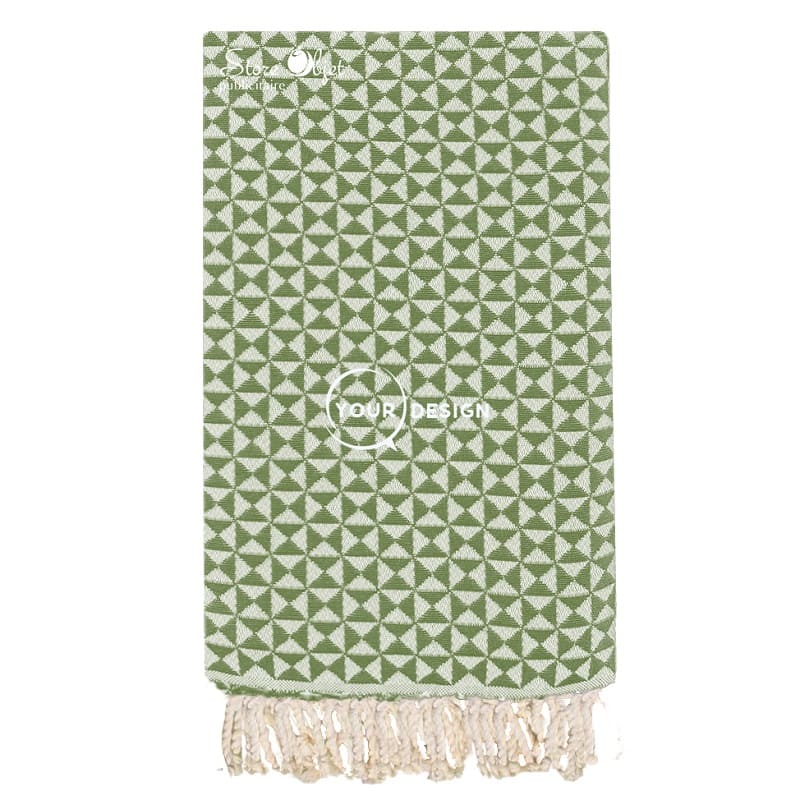 fouta-jacquard-papillon-vert-olive-tunisie-store-objet-publicitaire