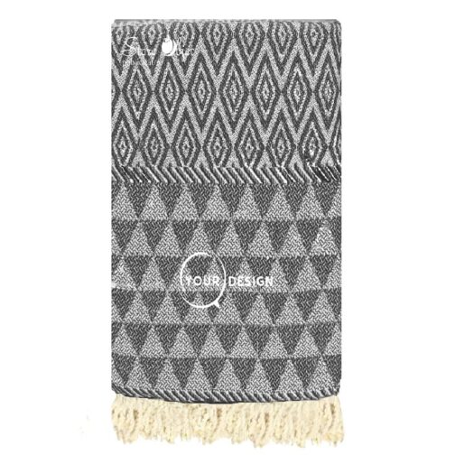 jete-fouta-xxl-jacquard-diamant-gris-anthracite-tunisie-store-objet-publicitaire