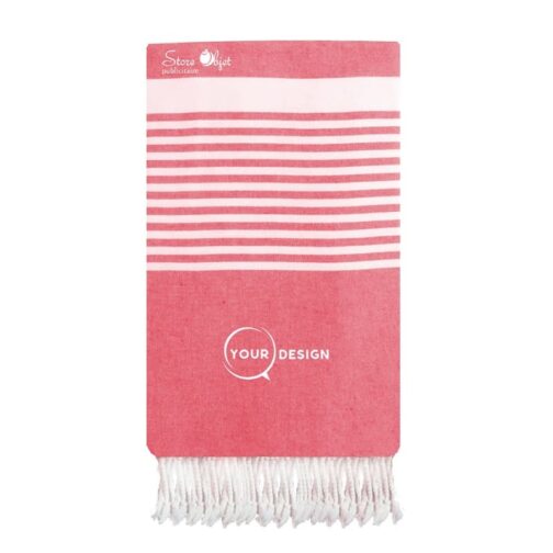 jete-fouta-xxl-rouge-vif-avec-rayures-tunisie-store-objet-publicitaire