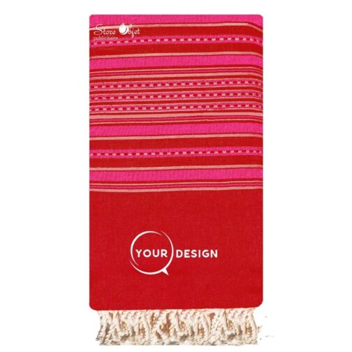 jete-grande-fouta-plate-traditionnel-rouge-rose-tunisie-store-objet-publicitaire