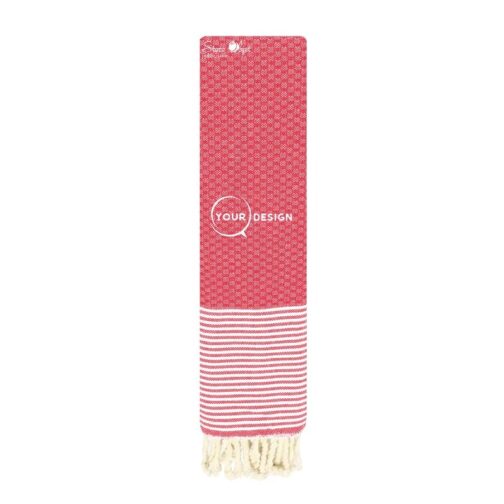 serviette-de-table-mini-fouta-nid-d-abeille-rouge-vif-tunisie-store-objet-publicitaire