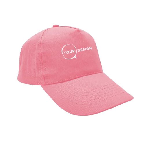 casquette-publicitaire-personnalisee-5-panneaux-rose-tunisie-store-objet-publicitaire