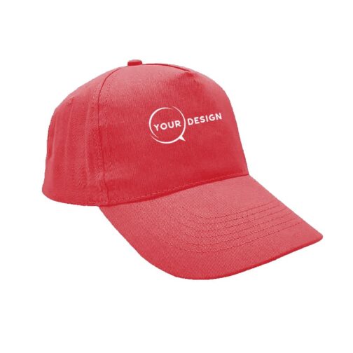 casquette-publicitaire-personnalisee-5-panneaux-rouge-tunisie-store-objet-publicitaire