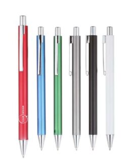 Stylo personnalisé métal mat avec bouton poussoir