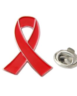 Pins ruban rouge lutte SIDA AIDS VHL